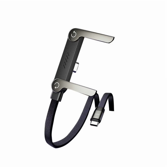 Invisible Holder Charger Cable, 240W Super Fast Charging with Stand, Built-In Phone Support Fast Charging Cord, Type C Braided Design for Gaming Office Travel 1PC 240W