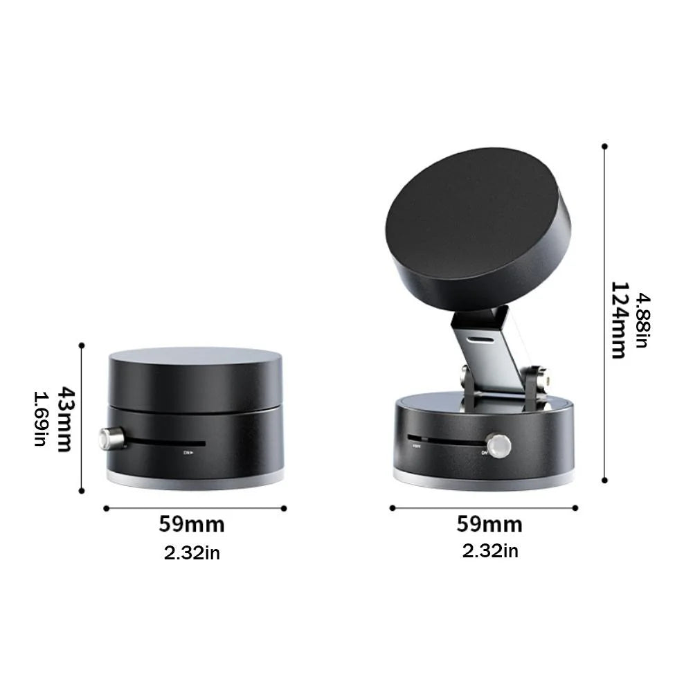 2025 New Vacuum Magnetic Suction Phone Holder, Magnetic Suction Phone Mount, Foldable and Retractable Double-Sided Magnetic Phone Holder, Folding Swivel Stand