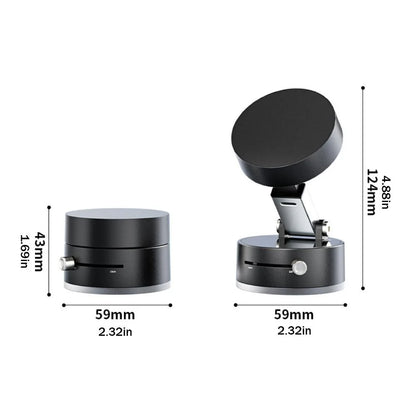 2025 New Vacuum Magnetic Suction Phone Holder, Magnetic Suction Phone Mount, Foldable and Retractable Double-Sided Magnetic Phone Holder, Folding Swivel Stand