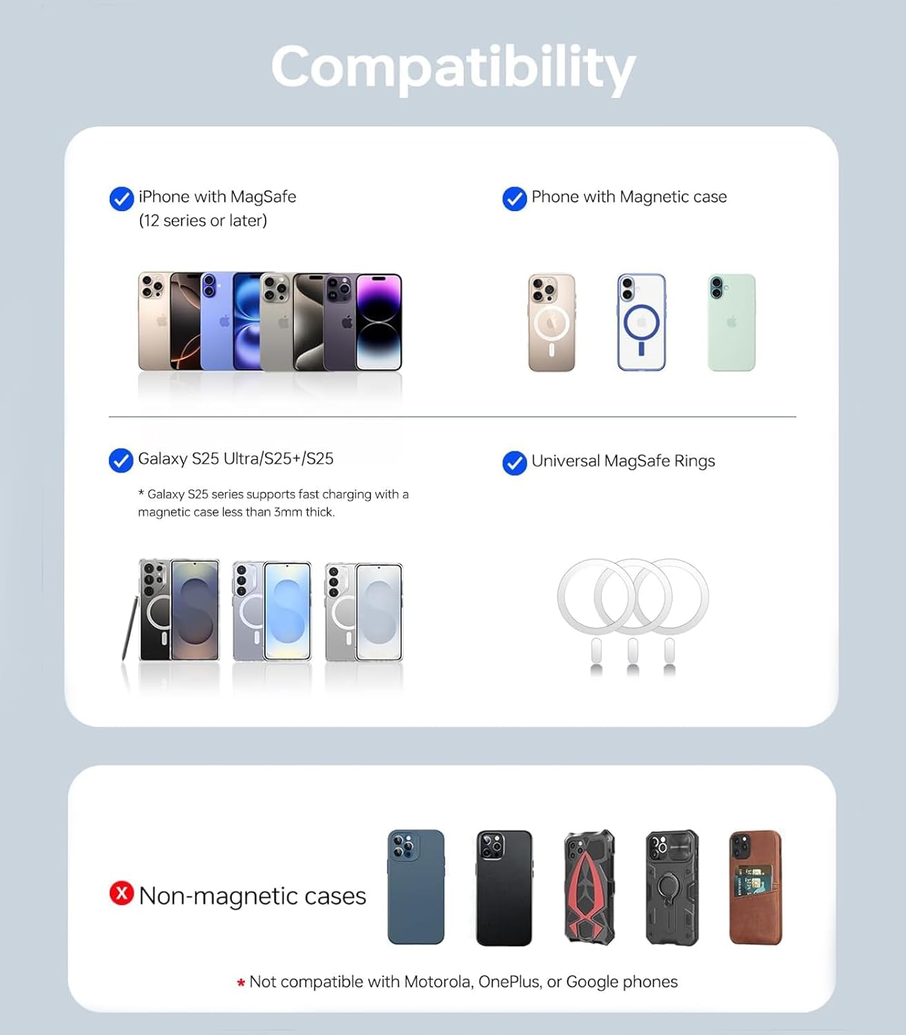 [0.3" Ultra Slim] [Alloy-Made]  for Magsafe Portable Charger for Iphone, 2025 Upgrade 5000Mah Fast Charging Magnetic Power Bank, Wireless Battery Pack for Iphone 17 Air 16 15 Pro Max 14 13, Grey