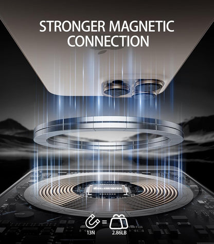 [0.3" Ultra Slim] [Alloy-Made]  for Magsafe Portable Charger for Iphone, 2025 Upgrade 5000Mah Fast Charging Magnetic Power Bank, Wireless Battery Pack for Iphone 17 Air 16 15 Pro Max 14 13, Grey